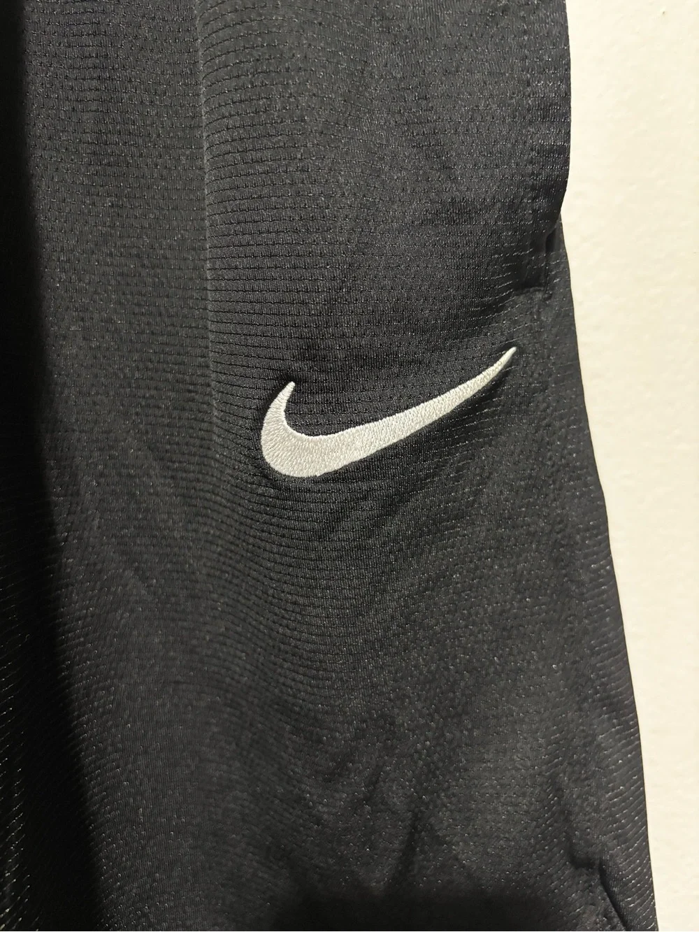 Nike Black Men’s Athletic Shorts with White Swoosh Size S